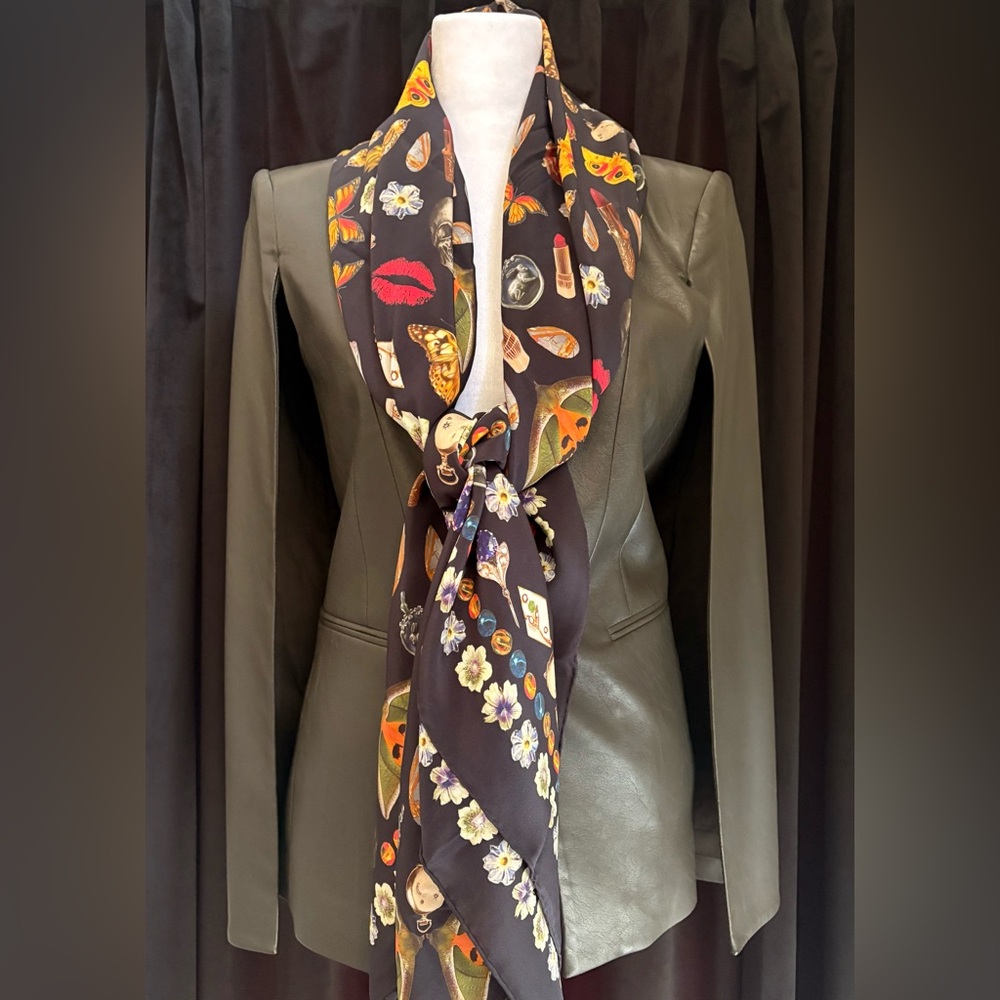 BCBGMaxAzria Army Green Faux Cape Blazer | XXS